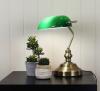BANKER LAMP SWITCHED ANTIQUE BRASS